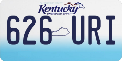KY license plate 626URI