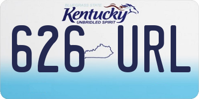 KY license plate 626URL