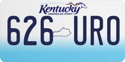 KY license plate 626URO