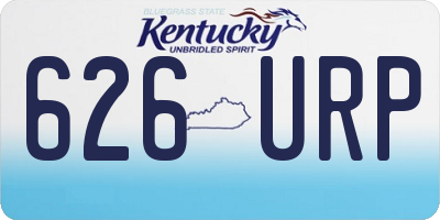 KY license plate 626URP