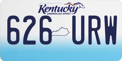 KY license plate 626URW