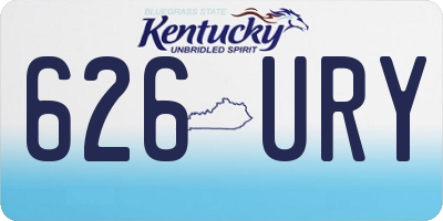 KY license plate 626URY