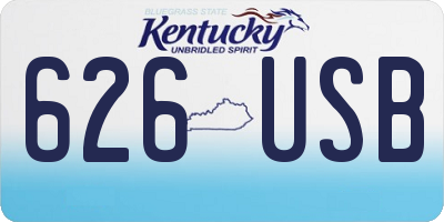 KY license plate 626USB
