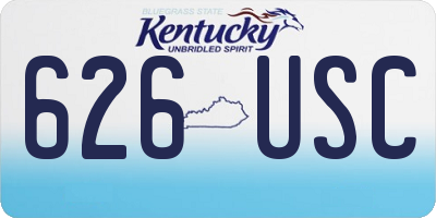 KY license plate 626USC