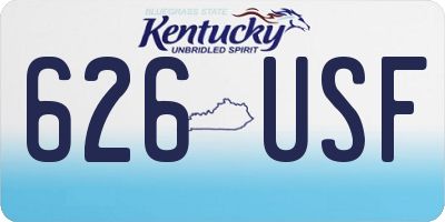 KY license plate 626USF