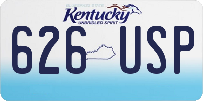 KY license plate 626USP