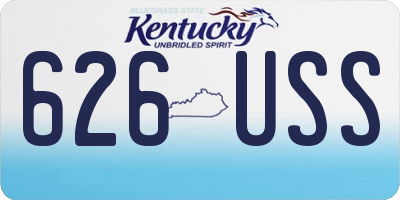 KY license plate 626USS