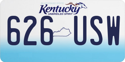 KY license plate 626USW