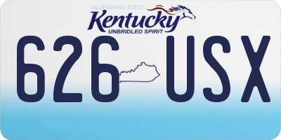 KY license plate 626USX