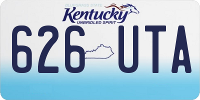 KY license plate 626UTA