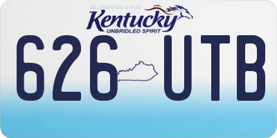 KY license plate 626UTB