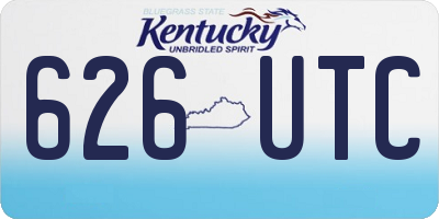 KY license plate 626UTC