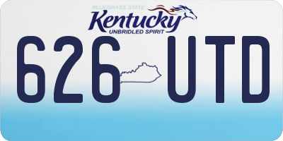 KY license plate 626UTD