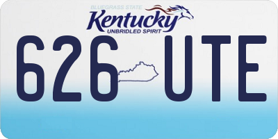 KY license plate 626UTE