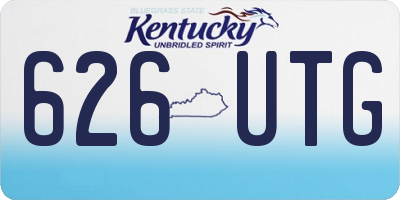 KY license plate 626UTG