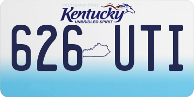 KY license plate 626UTI