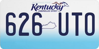 KY license plate 626UTO