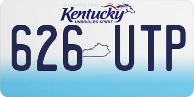 KY license plate 626UTP