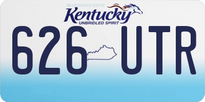 KY license plate 626UTR