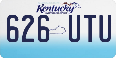 KY license plate 626UTU