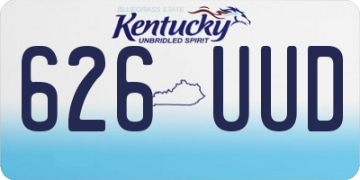 KY license plate 626UUD