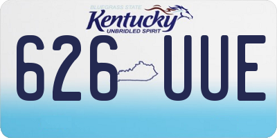 KY license plate 626UUE
