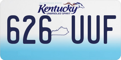 KY license plate 626UUF