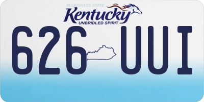 KY license plate 626UUI