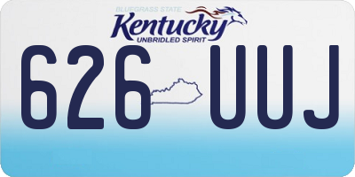 KY license plate 626UUJ