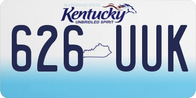 KY license plate 626UUK