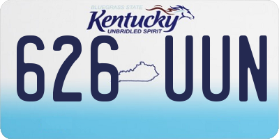 KY license plate 626UUN