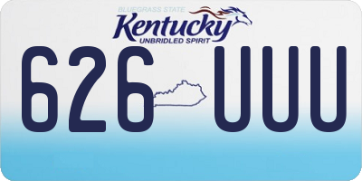 KY license plate 626UUU