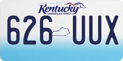KY license plate 626UUX
