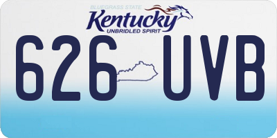KY license plate 626UVB