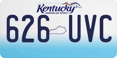 KY license plate 626UVC