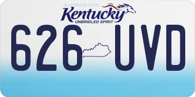 KY license plate 626UVD