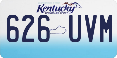 KY license plate 626UVM