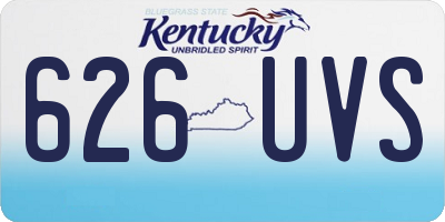 KY license plate 626UVS