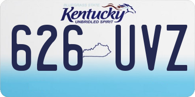 KY license plate 626UVZ