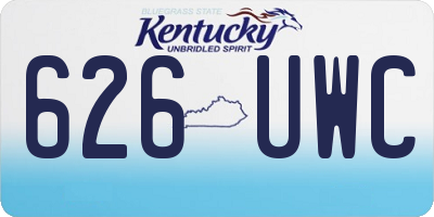 KY license plate 626UWC