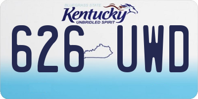 KY license plate 626UWD