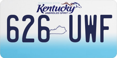 KY license plate 626UWF