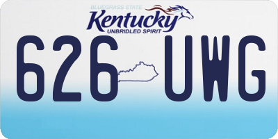 KY license plate 626UWG