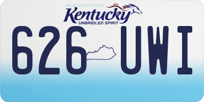 KY license plate 626UWI