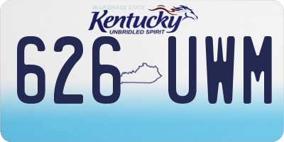 KY license plate 626UWM