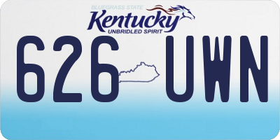 KY license plate 626UWN