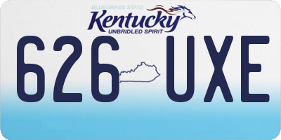 KY license plate 626UXE