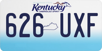 KY license plate 626UXF