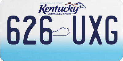 KY license plate 626UXG