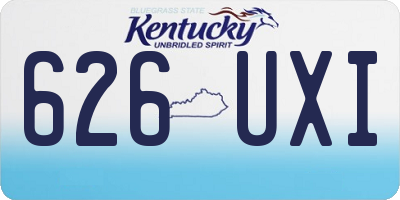 KY license plate 626UXI